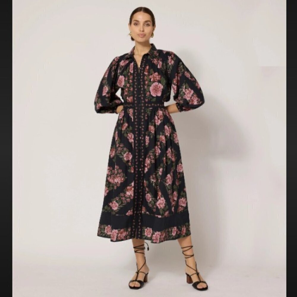 NWT Cleobella Juliet Print Gillian Midi Dress Size XSmall